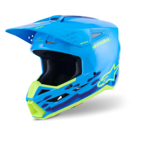 Мотокрос каска ALPINESTARS SM3 FORCE CYAN Мотокрос каска ALPINESTARS SM3 FORCE CYAN