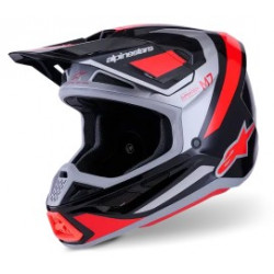 Мотокрос каска ALPINESTARS SM7 RISE BLK/RD/SILV