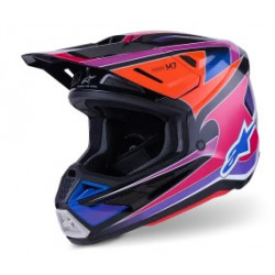 Мотокрос каска ALPINESTARS SM7 FUSE BLU/PU/PINK