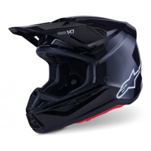 Мотокрос каска ALPINESTARS SM7 BLACK-GLOSS Мотокрос каска ALPINESTARS SM7 BLACK-GLOSS