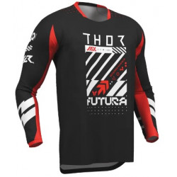 Мотокрос джърси THOR LAUNCHMODE FUTURA BLK/RED