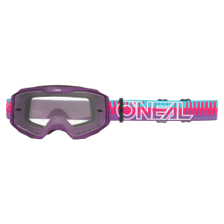 Мотокрос очила O'NEAL B-10 STRIPED PINK/PURPLE - CLEAR V.26