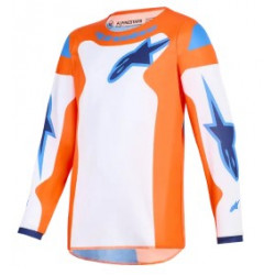 Детско мотокрос джърси Alpinestars FLUID GRID ORAN/BLUE