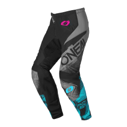 Дамски мотокрос брич O’NEAL ELEMENT ROLLER BLACK/CYAN
