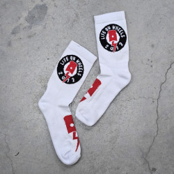 Чорапи Life on Wheels WHITE/RED  Чорапи Life on Wheels WHITE/RED
