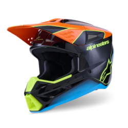 Мотокрос каска ALPINESTARSSM3 FRAY BLACK/ORANGE/YELLOW