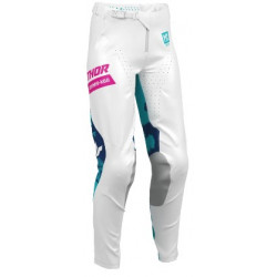 Дамски мотокрос брич THOR WMN LAUNCHMODE BLEACH WHT/AQ