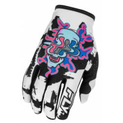 Детски мотокрос ръкавици FLY RACING Lite Warp Special Edition - White/Blue/Pink