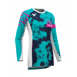 Дамско мотокрос джърси THOR LAUNCHMODE BLEACH WHITE/AQUA