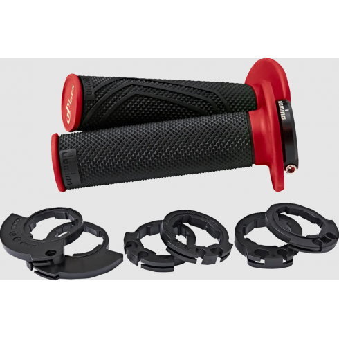 Ръкохватки DOMINO DOMINO D200 LOCK ON GRIPS BLACK/RED Ръкохватки DOMINO DOMINO D200 LOCK ON GRIPS BLACK/RED