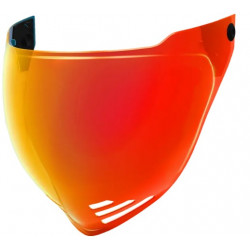 Червен иридиев визьор за каска ICON DOMAIN CALYPSO RED