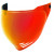 Червен иридиев визьор за каска ICON DOMAIN CALYPSO RED