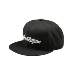 Шапка TROY LEE DESIGNS Flat Bill Snapback Signature - BLACK