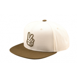 Шапка TROY LEE DESIGNS Flat Bill Snapback Peace - WHITE/BROWN