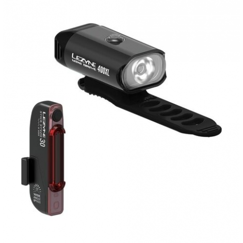 Вело светлини LEZYNE MINI Drive 400 XL / STICK Drive PAIR Black Bike Lights Вело светлини LEZYNE MINI Drive 400 XL / STICK Drive PAIR Black Bike Lights