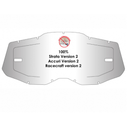 Плака за очила AIRSCREEN - 100% STRATA2/ACCURI2/RACECRAFT2 (без закопчалки)