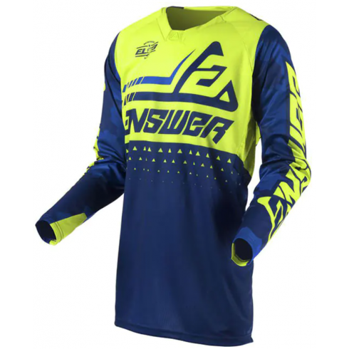 Мото тениска ANSWER ELITE DISCORD MIDNIGHT/HYPER ACID Мото тениска ANSWER ELITE DISCORD MIDNIGHT/HYPER ACID