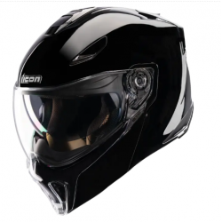 Отваряема каска ICON Threshold™ Solid Modular BLACK GLOSS