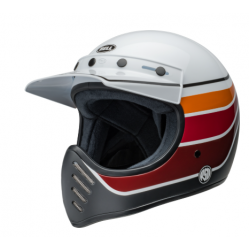 Мото каска BELL Moto-3 - RSD Saddleback Satin/Gloss White/Black