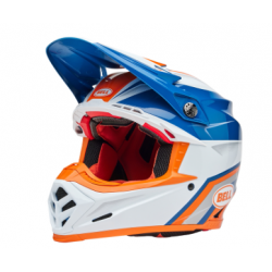 Мотокрос каска BELL Moto-9S Flex - Merchant Gloss Orange/Blue