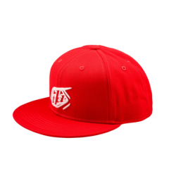 Шапка TROY LEE DESIGNS Flat Bill Snapback Badge - RED