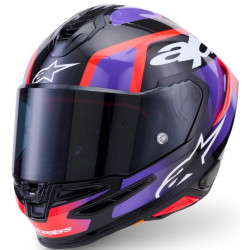 Каска ALPINESTARS S-R7 LUMEN BK/PRPL/RED