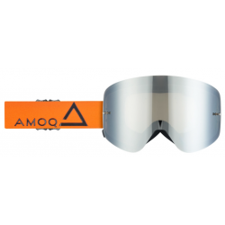 Мотокрос очила AMOQ MX Goggles Vision Magnetic Orange-Black - Silver Mirror
