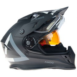 Каска AMOQ Adaptor Electric visor Helmet black/grey