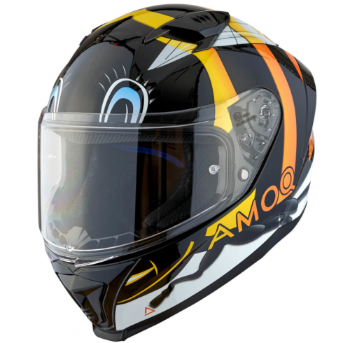 Детска каска AMOQ Helmet FI100 Bee glossy black JNR Детска каска AMOQ Helmet FI100 Bee glossy black JNR