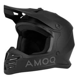 Детска мотокрос  каска AMOQ Meteor V2 JNR MX helmet Blackout