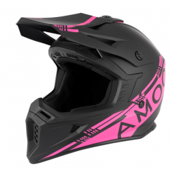 Мотокрос  каска AMOQ Meteor V2 Helmet Black/Pink