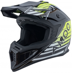Мотокрос  каска AMOQ Meteor V2 Helmet Axis Black/Yellow glossy