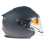 Скутер каска AMOQ Cluster double visor Jet Helmet Blackout thumb