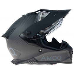 Каска AMOQ Recoil Electric visor Carbon ADV helmet Blackout