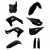 Комплект рестайлинг пластмаси POLISPORT Restyling Kit Kawasaki KX125/250 (2003-2008) BLACK thumb