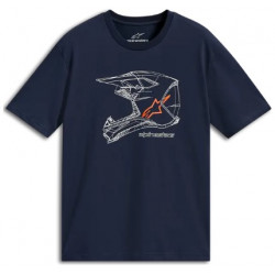 Тениска ALPINESTARS CSF MX HELMET NAVY