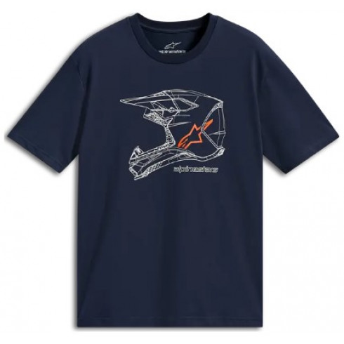 Тениска ALPINESTARS CSF MX HELMET NAVY Тениска ALPINESTARS CSF MX HELMET NAVY