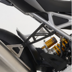 Плоча за генерация R&G RACING Rear Footrest Blanking Plate Kit & Exhaust hangers black - Triumph Speed Triple RS/RR