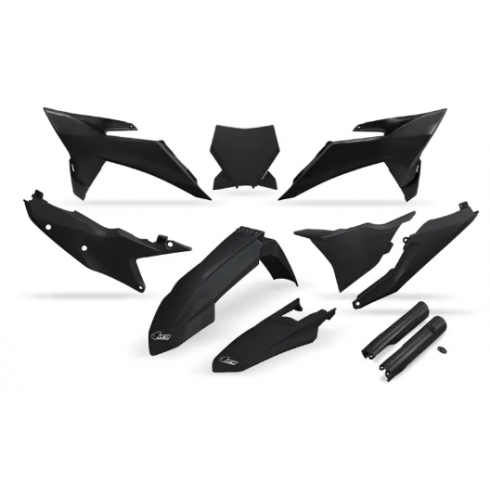 Комплект пластмаси UFO KTM SX125-300 25-26, SX-F250-450 25-26 черен Комплект пластмаси UFO KTM SX125-300 25-26, SX-F250-450 25-26 черен