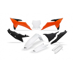 Комплект пластмаси UFO KTM SX125-300 25-26, SX-F250-450 25-26 бял Комплект пластмаси UFO KTM SX125-300 25-26, SX-F250-450 25-26 бял