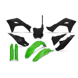 Комплект пластмаси UFO Kawasaki KX250F 25-26, KX450F 24-26 Черен 