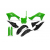 Комплект пластмаси UFO Kawasaki KX250F 25-26, KX450F 24-26 Зелен Комплект пластмаси UFO Kawasaki KX250F 25-26, KX450F 24-26 Зелен thumb