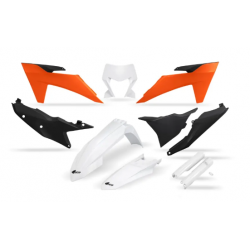 Комплект пластмаси UFO KTM EXC-F250-501 24-25, EXC150/250 24-25, EXC300 24-25 Бял 