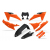 Комплект пластмаси UFO KTM EXC-F250-501 24-25, EXC150/250 24-25, EXC300 24-25 Оранжев  thumb