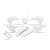Комплект пластмаси UFO Honda CRF250R/RX 25-26, CRF450R/RX 25-26 Бял thumb