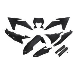 Комплект пластмаси UFO KTM EXC-F250-501 24-25, EXC150/250 24-25, EXC300 24-25 Черен Комплект пластмаси UFO KTM EXC-F250-501 24-25, EXC150/250 24-25, EXC300 24-25 Черен