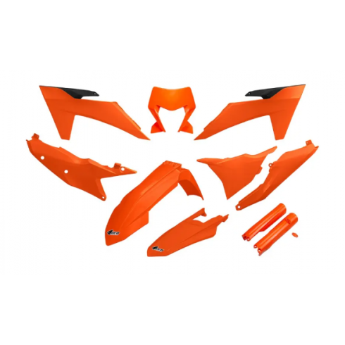 Комплект пластмаси UFO KTM EXC-F250-501 24-25, EXC150/250 24-25, EXC300 24-25 Оранжев Комплект пластмаси UFO KTM EXC-F250-501 24-25, EXC150/250 24-25, EXC300 24-25 Оранжев