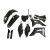 Комплект пластмаси UFO Honda CRF250R 18-21, CRF450R 17-20 Черен thumb