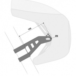 Универсални скоби за допълнителни фарове XL BARRACUDA Диаметър 42-43