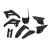 Комплект пластмаси UFO Honda CRF250R 22-24, CRF450R 21-24 Черен thumb